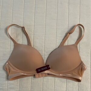 Adore Me Nude Padded Plunge Bra 34B  Tuscany Beige NWT